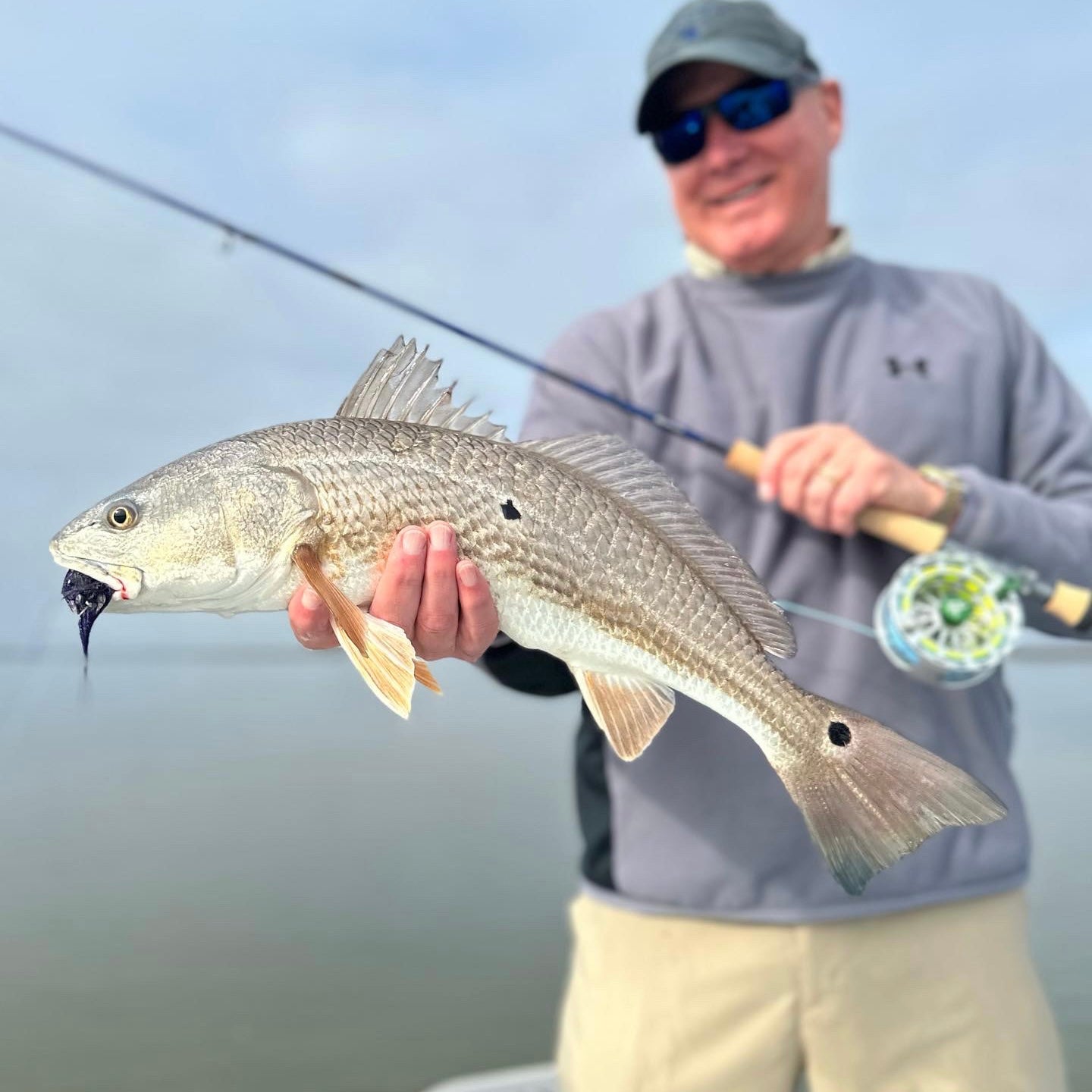 So stoked for Dave catching a lucky Bakers Dozen 13 🔥 redfish on the fly today!