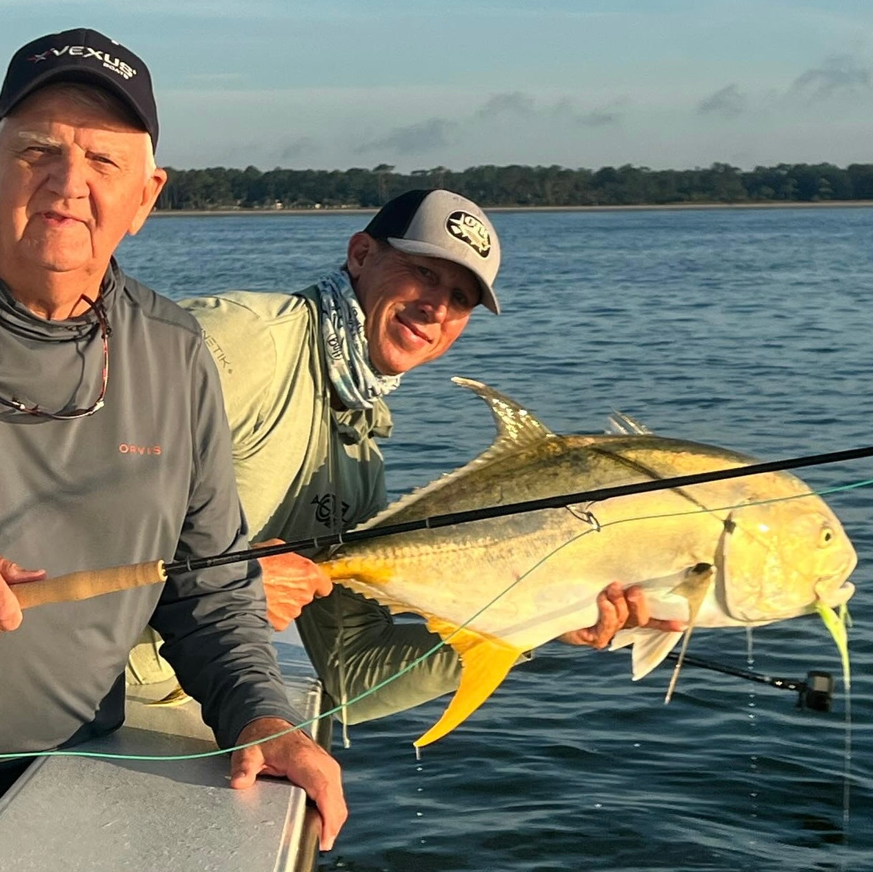 Stellar morning sight fishing fishing big jacks on fly and redfish on top water!