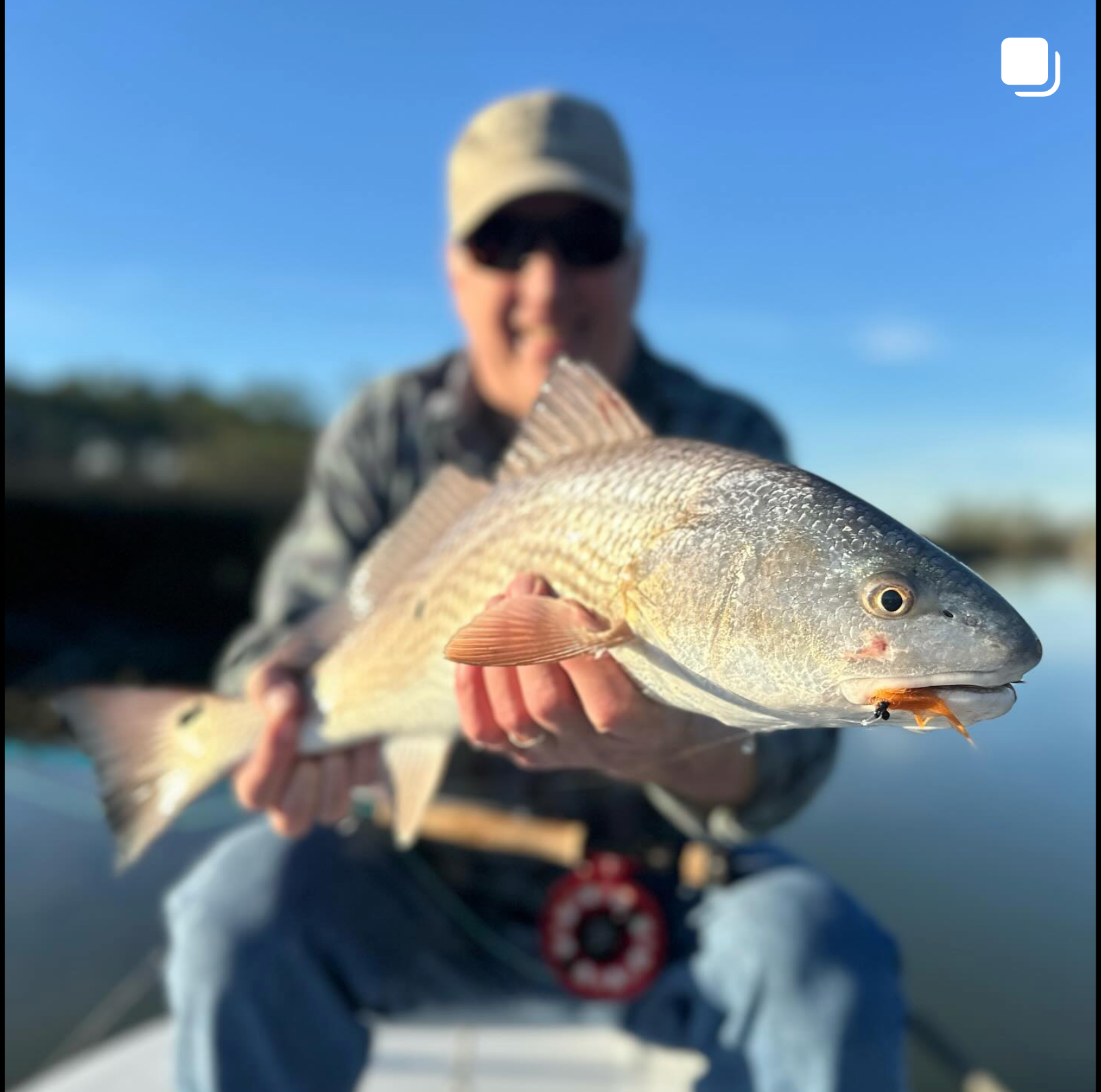 Another happy client catching their 🥇 1st redfish on fly!