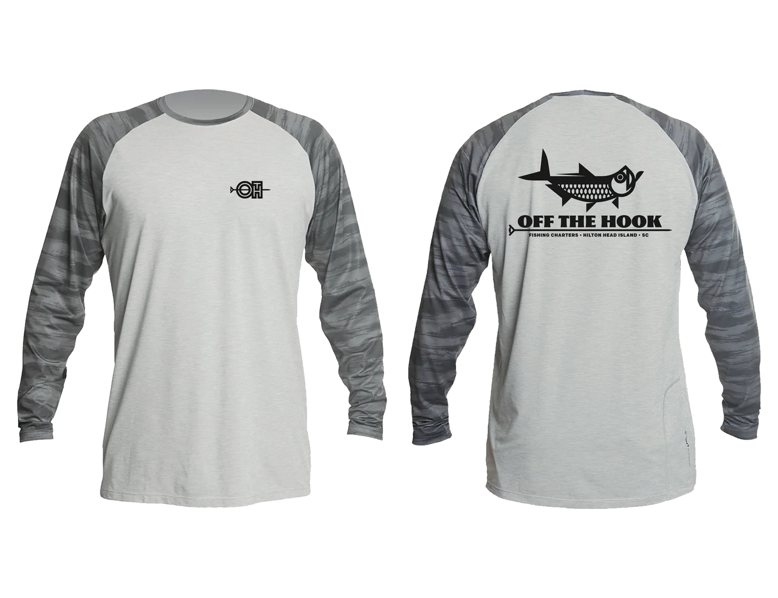 OFF THE HOOK - ANETIK - REMIX RAGLAN TECH L/S - STEALTH CAMO