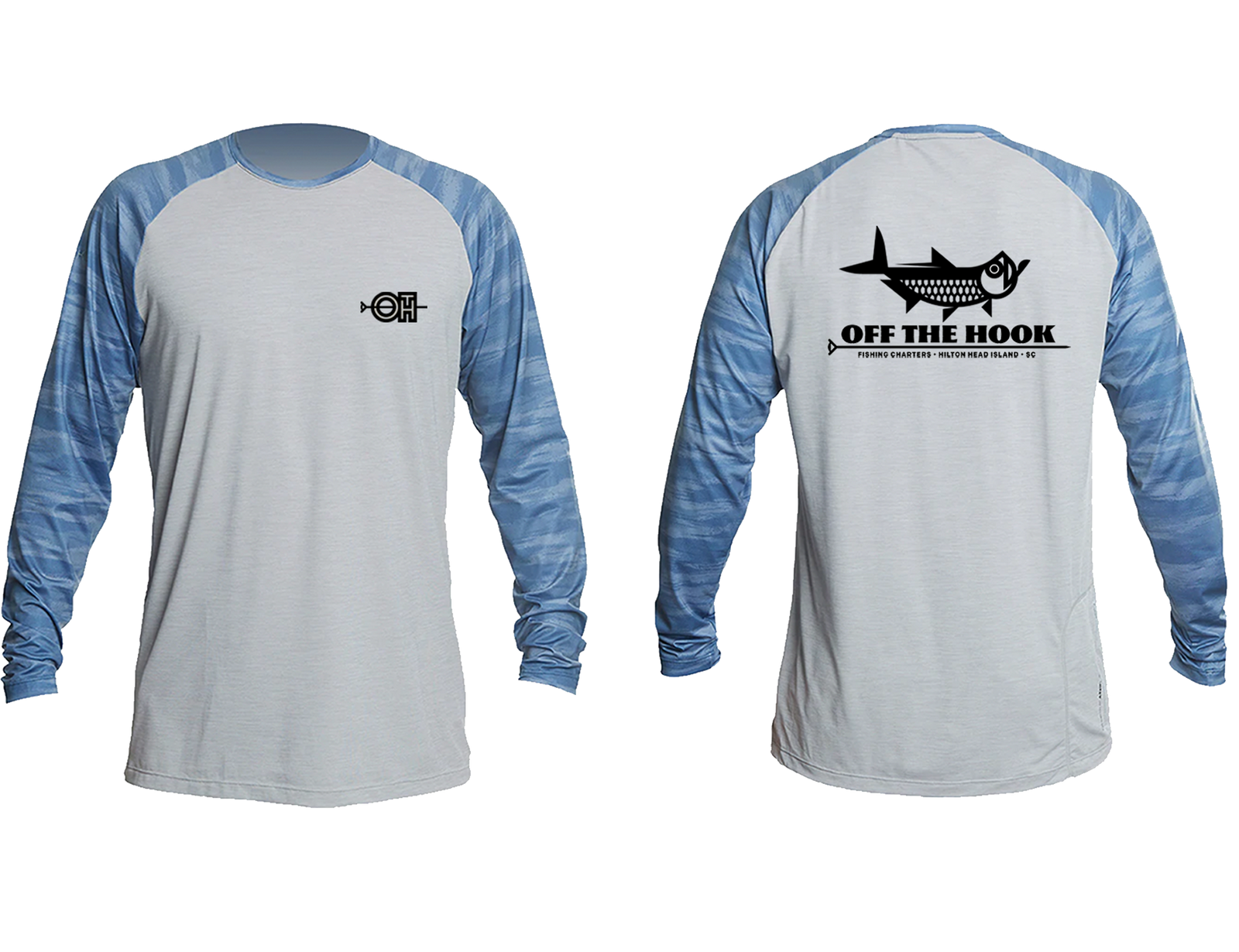 OFF THE HOOK - ANETIK - REMIX RAGLAN TECH L/S - AZUL CAMO