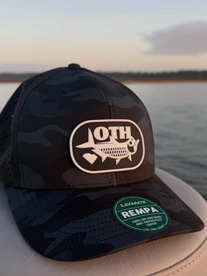 OTH TARPON TRUCKER HAT BLACK/CAMO