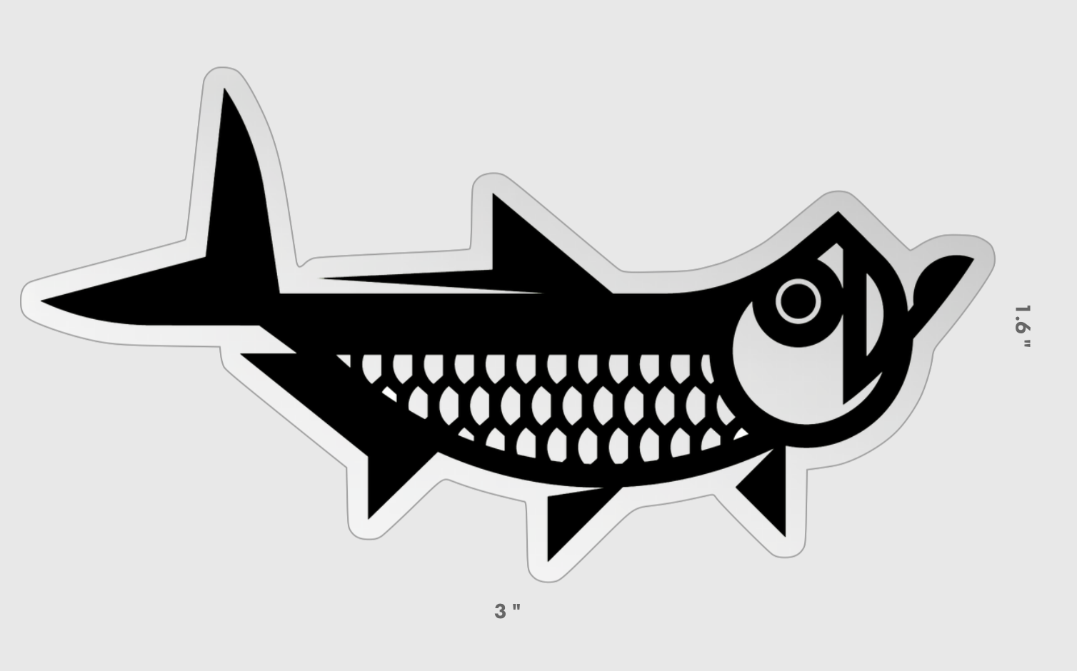 OTH Tarpon Mirror Sticker