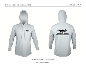 OFF THE HOOK - ANETIK - LOW PRO TECH HOODY - ALLOY HEATHERED - Off The Hook  Fishing Charters
