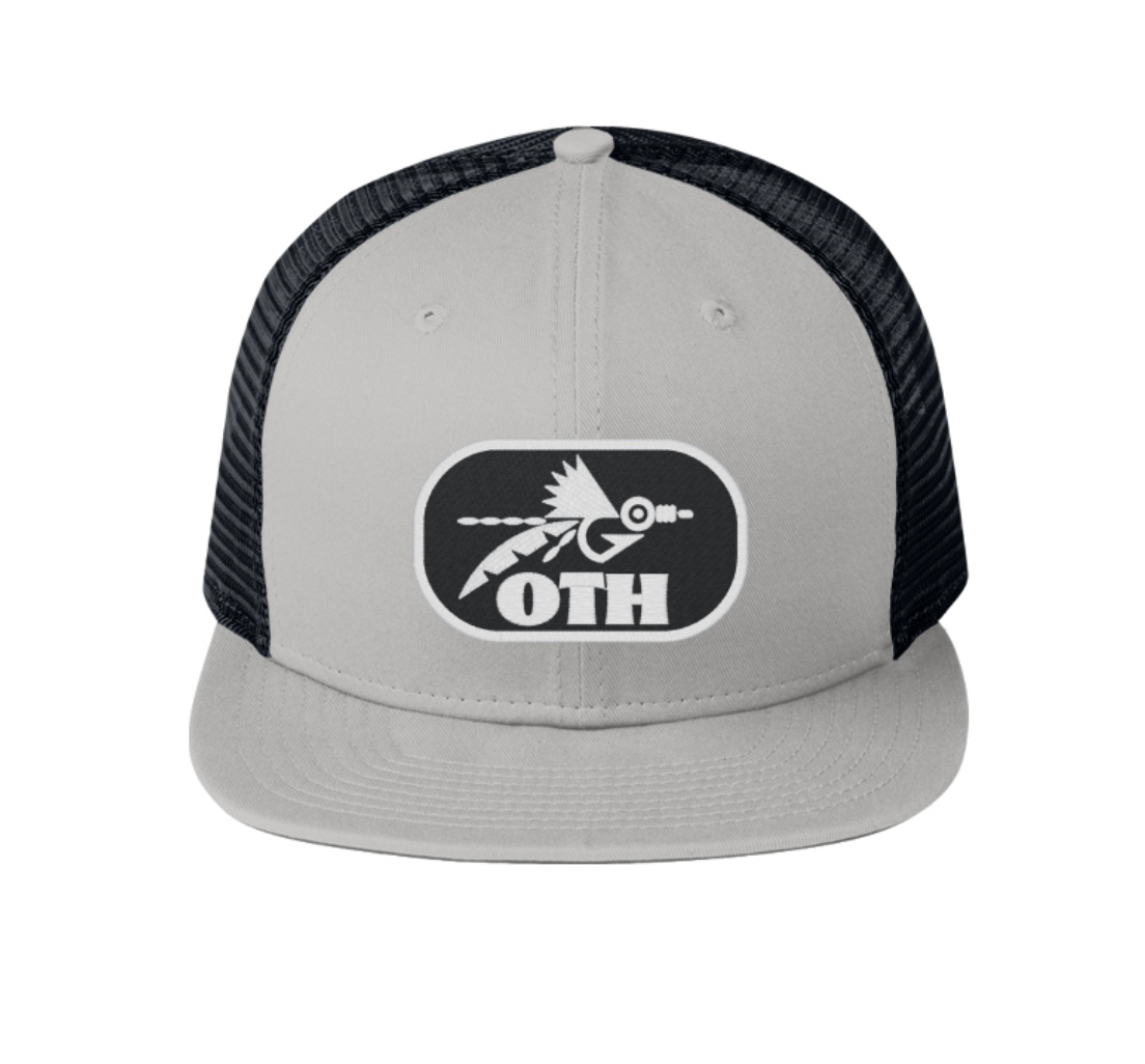OFF THE HOOK FLY LOGO TRUCKER HAT
