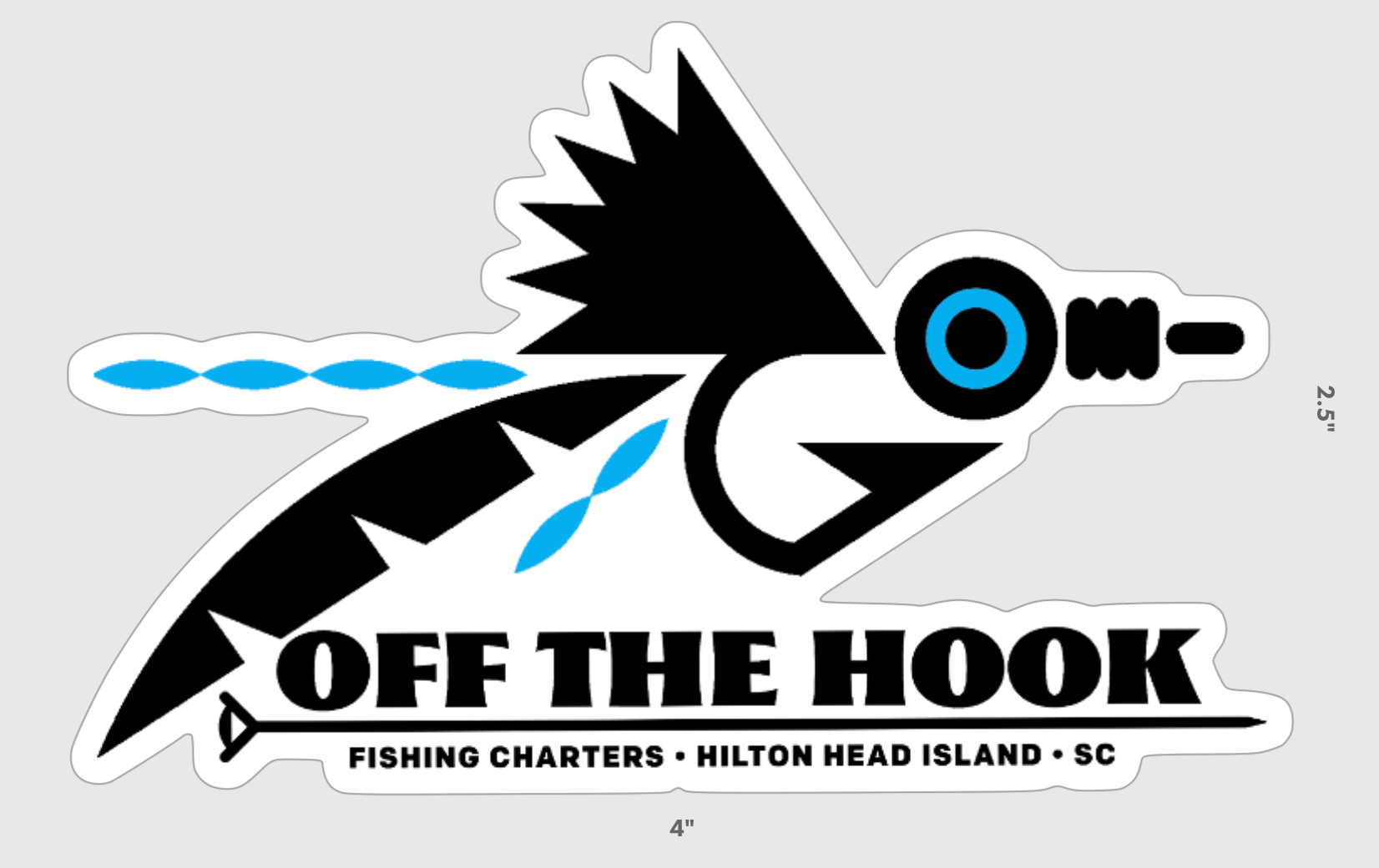 Off The Hook Fly Sticker