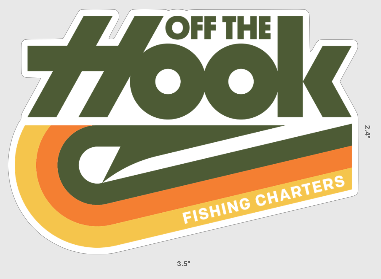 OTH Retro Sticker - Off The Hook Fishing Charters