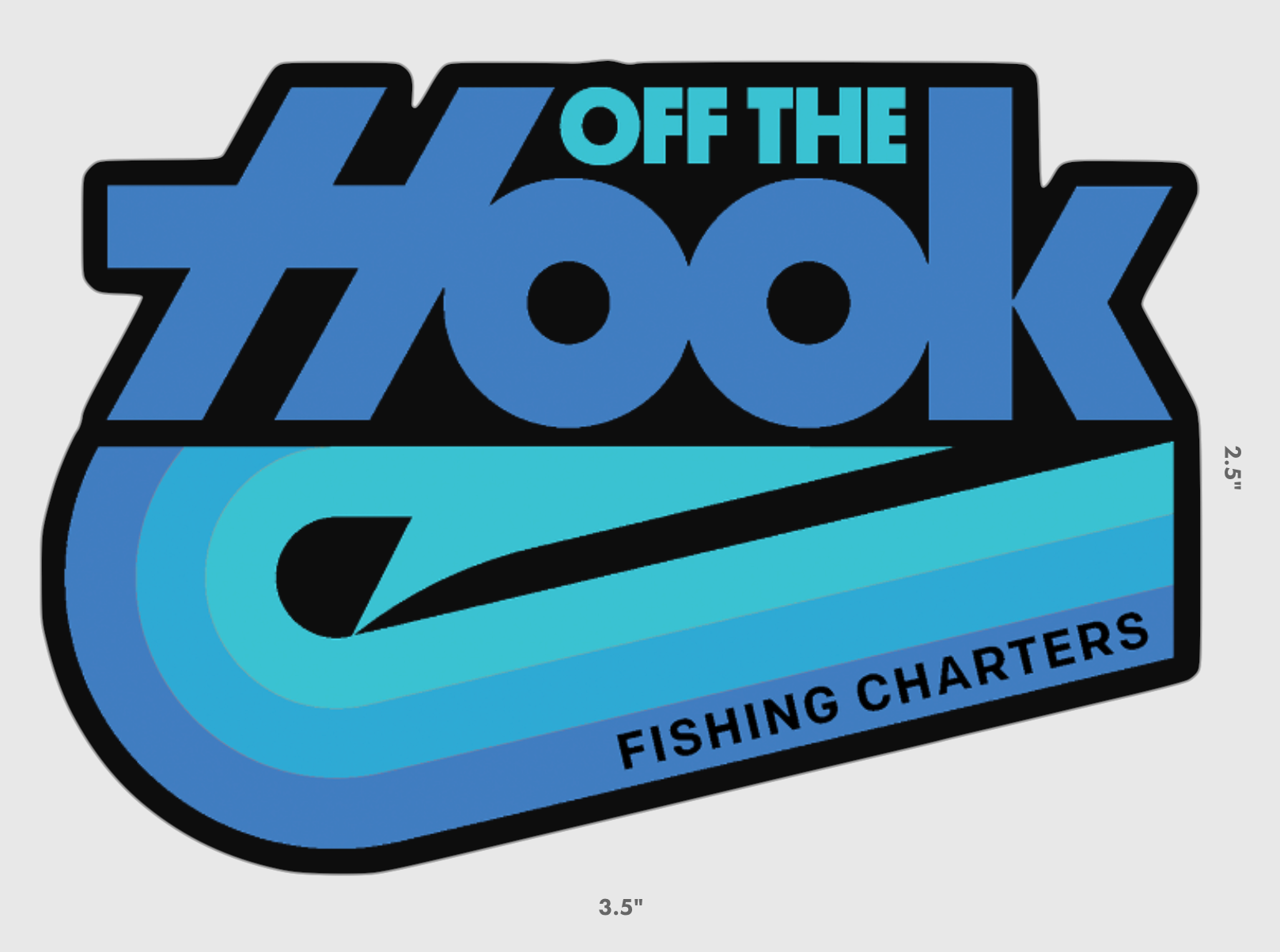 OTH Retro Sticker - Off The Hook Fishing Charters