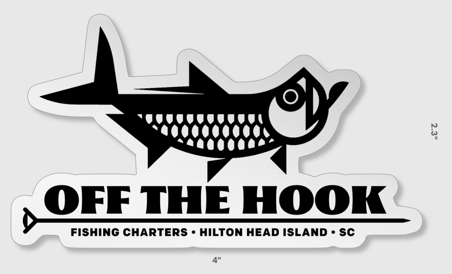 OTH Tarpon Mirror Sticker - Off The Hook Fishing Charters